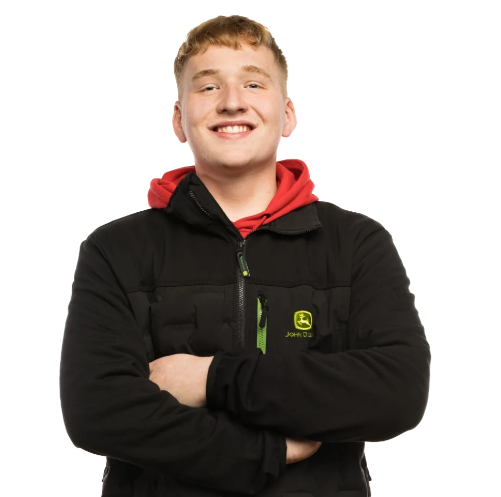 Eine Schüler der die Arme verschränkt.