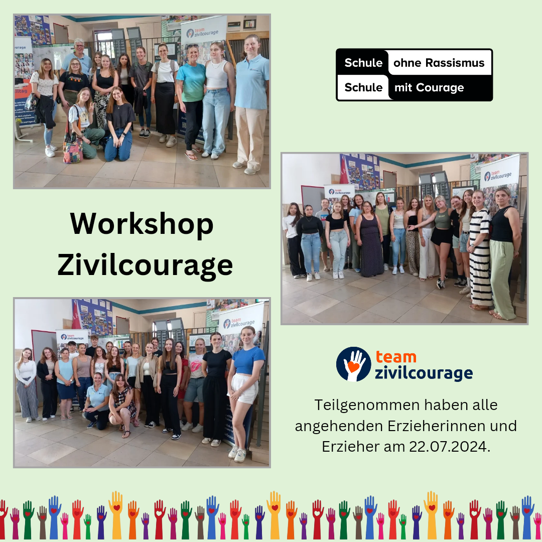 Eine Collage zum Workshop Zivilcourage